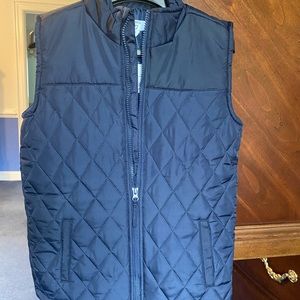 Boys Navy Quilted vest
